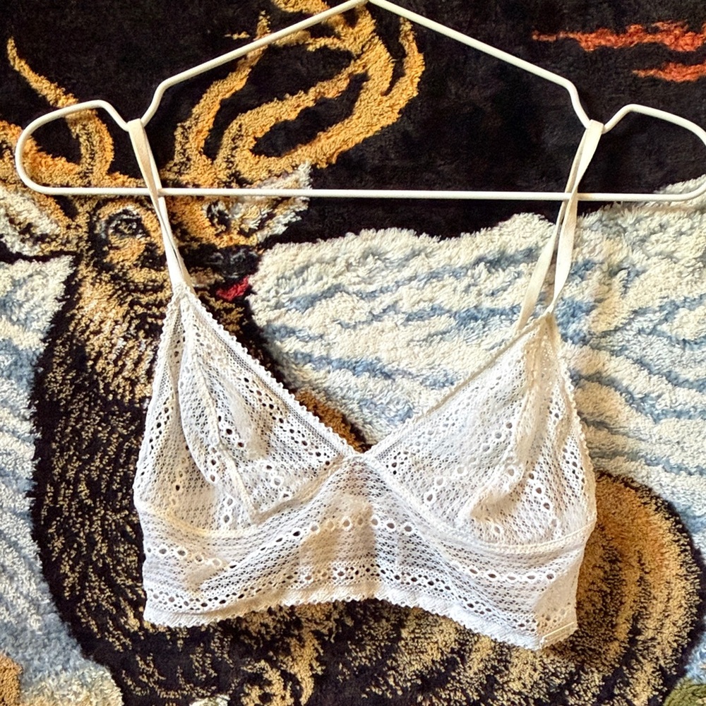 Calvin Klein White Lace Eyelet Bralette